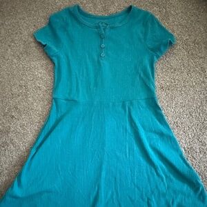 Girls Turquoise Cat and Jack Dress